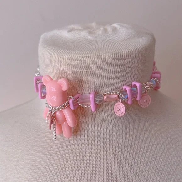 Pink Choker Necklace - Picture 1 of 6